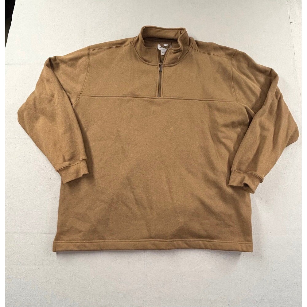 Vintage Y2K Carhartt K188 CBR MENS XL 1/4 Zip Pullover Sweater Tan